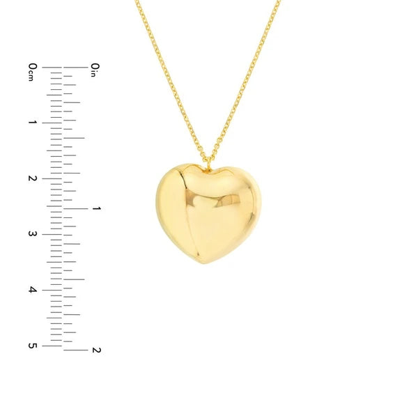 Large Puff Heart Necklace