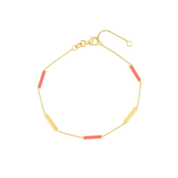 Neon Pink EN/Amel AlterN/Ating Bar Bracelet