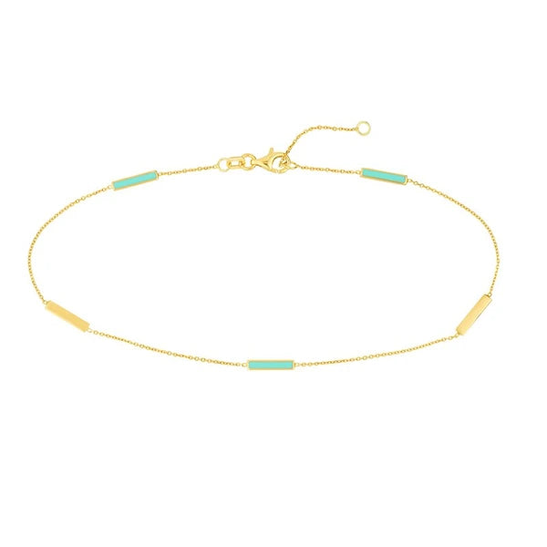 Lt Turquoise EN/Amel AlterN/Ating Bar Anklet