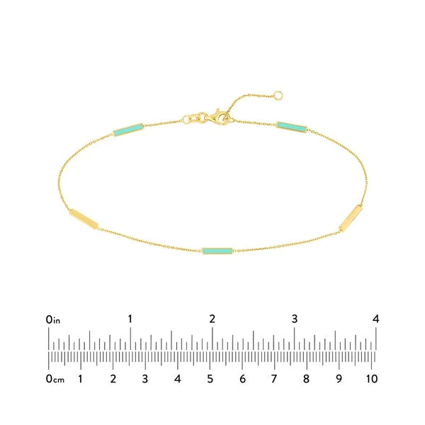 Lt Turquoise EN/Amel AlterN/Ating Bar Anklet