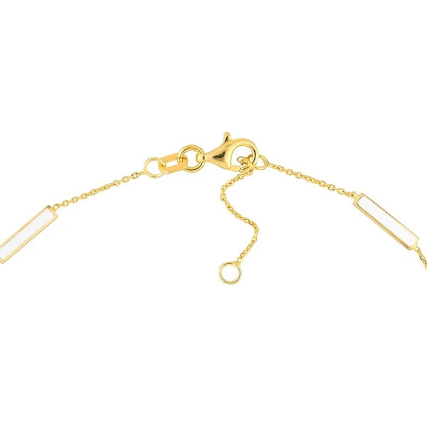 White EN/Amel AlterN/Ating Bar Anklet