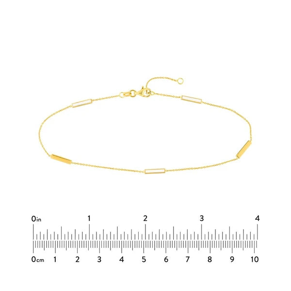 White EN/Amel AlterN/Ating Bar Anklet