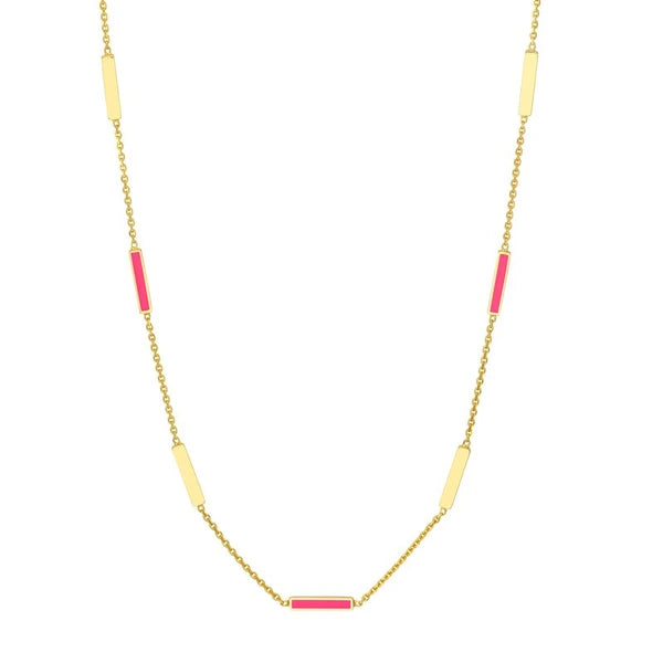 Neon Pink EN/Amel AlterN/Ating Bar Necklace