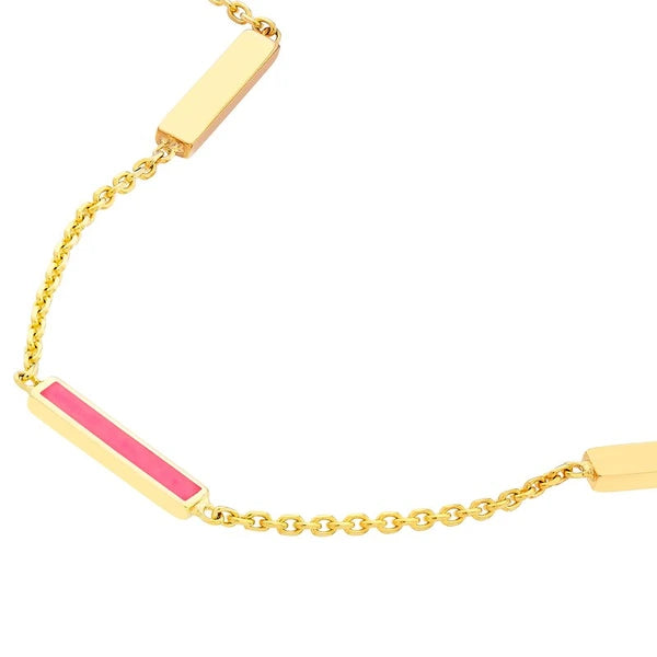 Neon Pink EN/Amel AlterN/Ating Bar Necklace