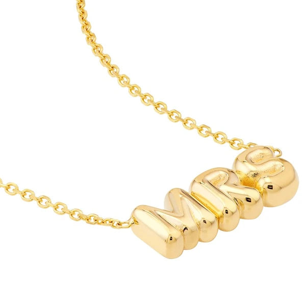 Puff Mrs Adjustable Necklace with Pear Shape Lock