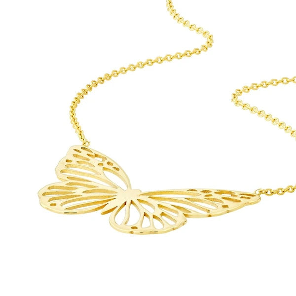 Butterfly Carving Pendant Necklace