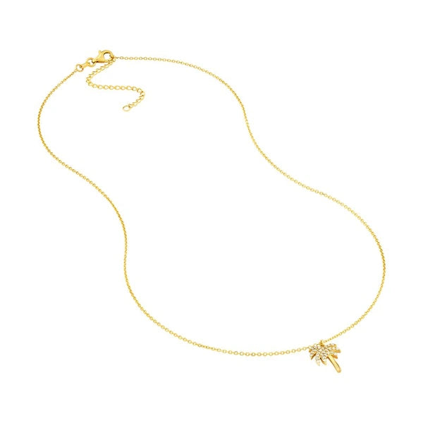 Diamond Palm Tree Necklace