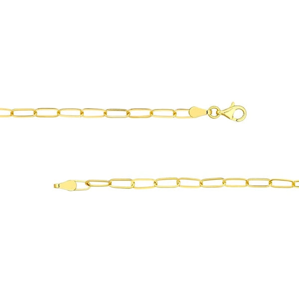 Puff Heart on 3mm Paper Clip Bracelet PSL
