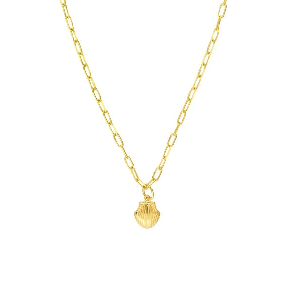 Mini Seashell Paper Clip Necklace