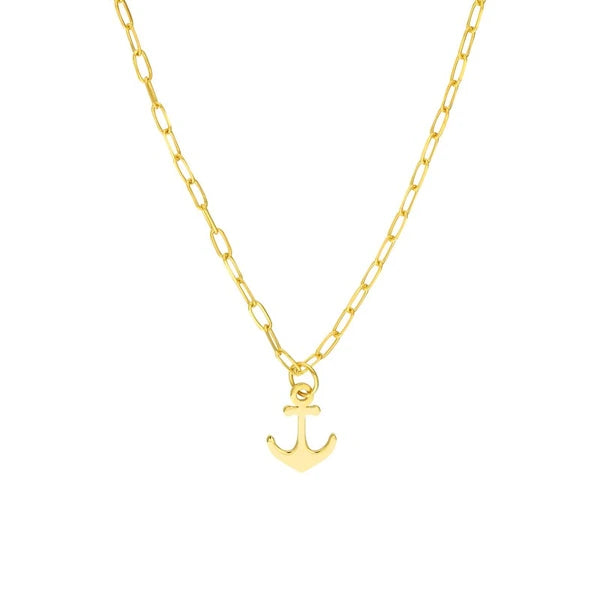 Anchor Paper Clip Necklace