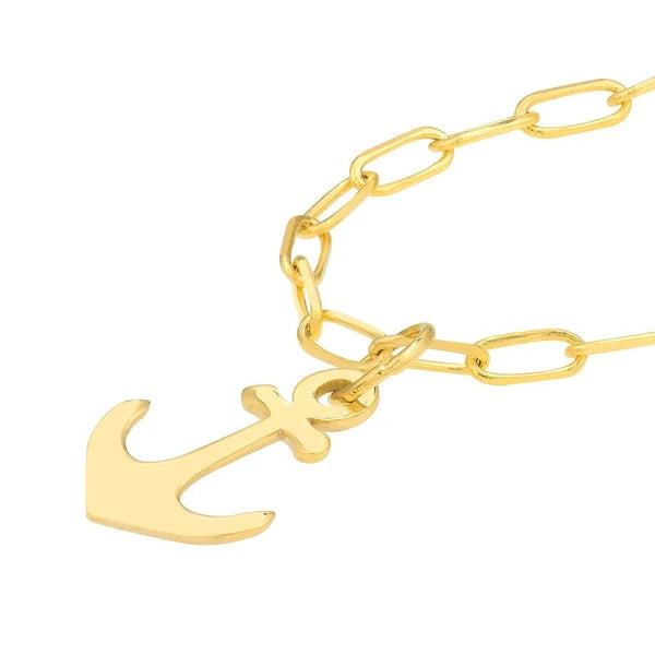 Anchor Paper Clip Necklace