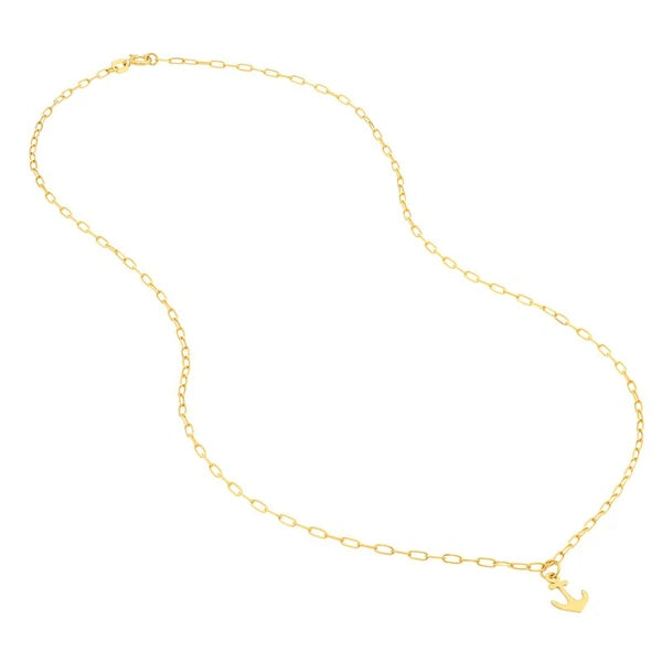 Anchor Paper Clip Necklace