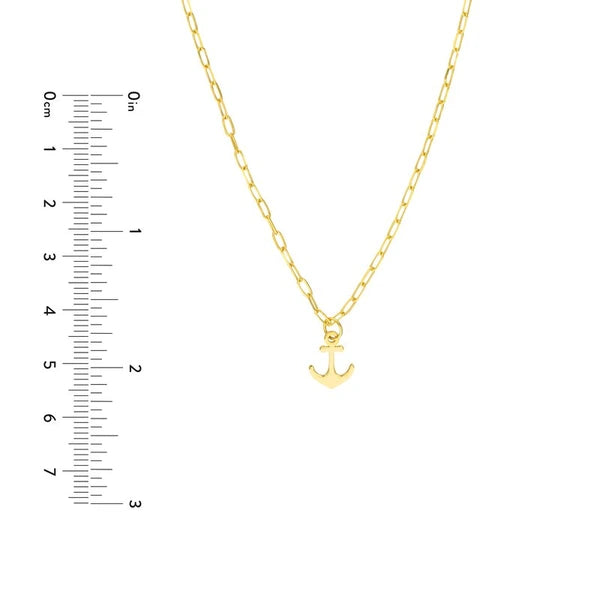 Anchor Paper Clip Necklace