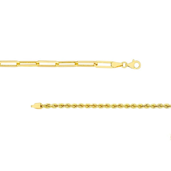 50/50 Paper Clip and Rope Necklace