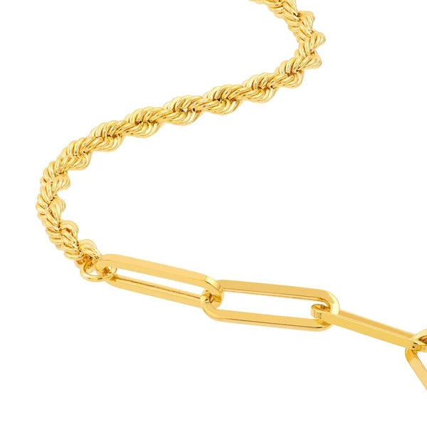 50/50 Paper Clip and Rope Bracelet