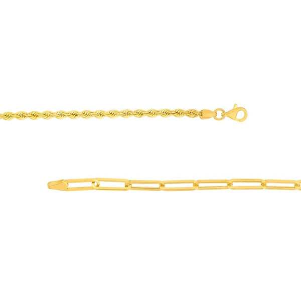 50/50 Paper Clip and Rope Bracelet