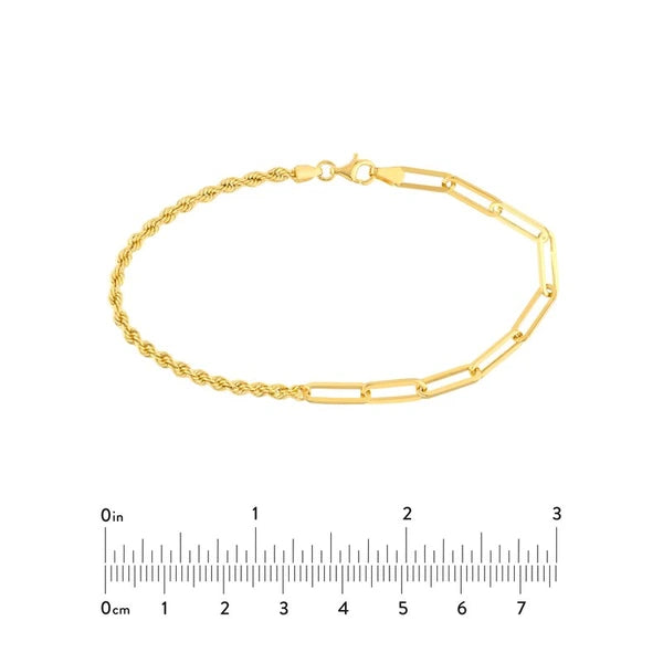 50/50 Paper Clip and Rope Bracelet