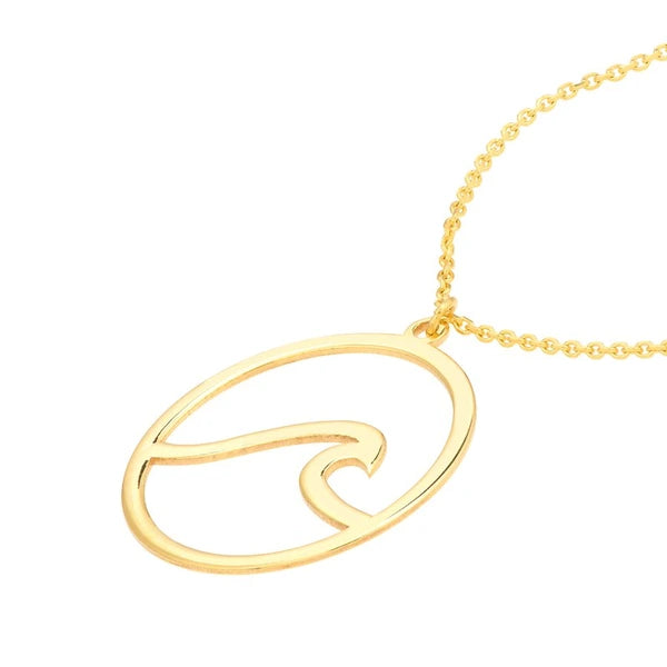 Wave In Circle Necklace
