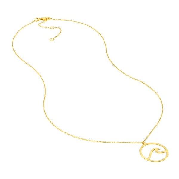 Wave In Circle Necklace