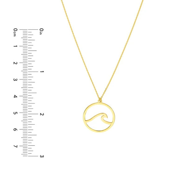 Wave In Circle Necklace
