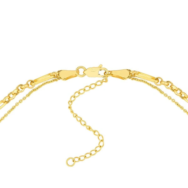 Diamond Circle Duet Layered Necklace