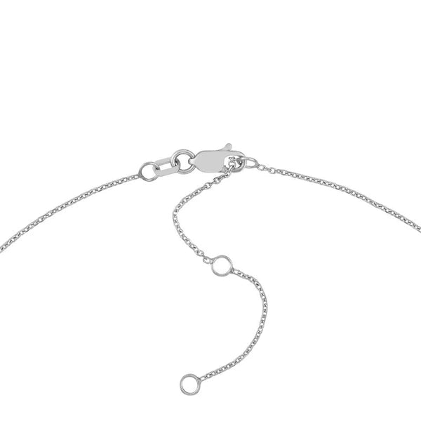 CZ Wave in Circle Cable Necklace
