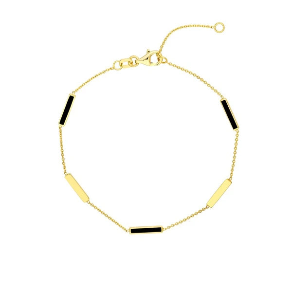 Black EN/Amel AlterN/Ating Bar Bracelet