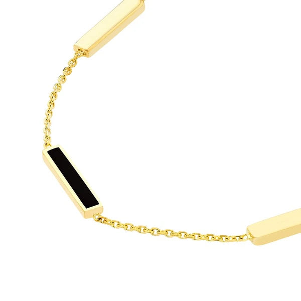 Black EN/Amel AlterN/Ating Bar Bracelet