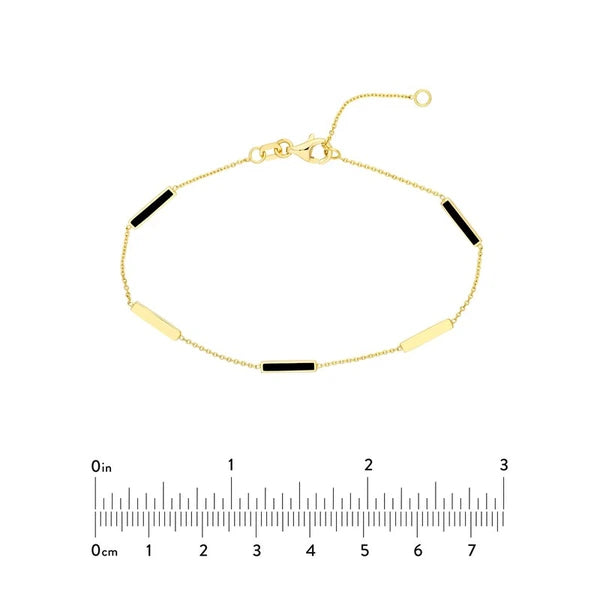 Black EN/Amel AlterN/Ating Bar Bracelet