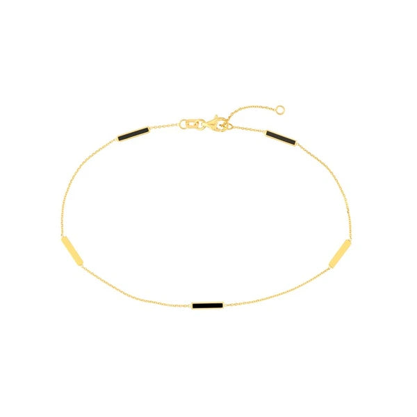 Black EN/Amel AlterN/Ating Bar Anklet