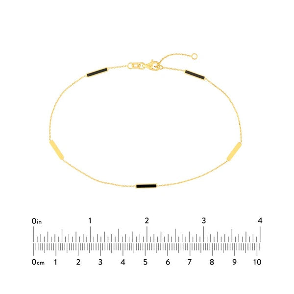 Black EN/Amel AlterN/Ating Bar Anklet