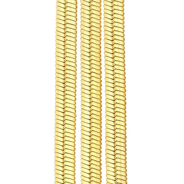Ascending Triple SN/Ake Chain Earrings