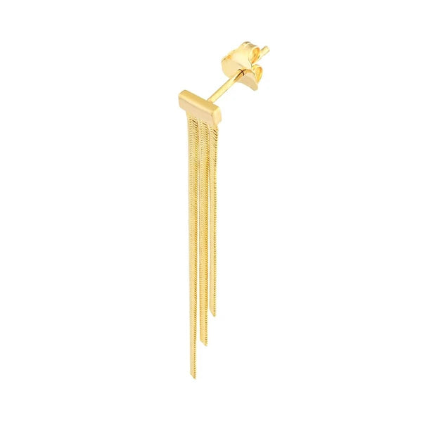 Ascending Triple SN/Ake Chain Earrings