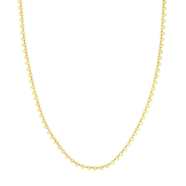Side by Side Heart Station Necklace
