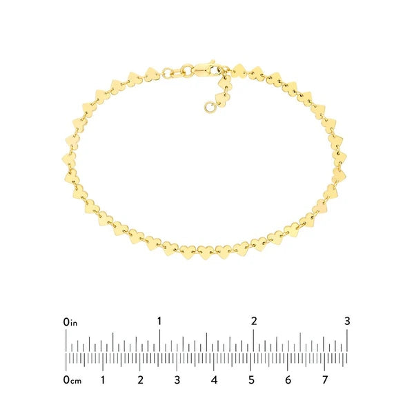 Side by Side Heart Station Bracelet
