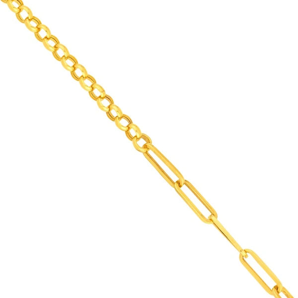 50/50 Paper Clip + Rolo Split Chain