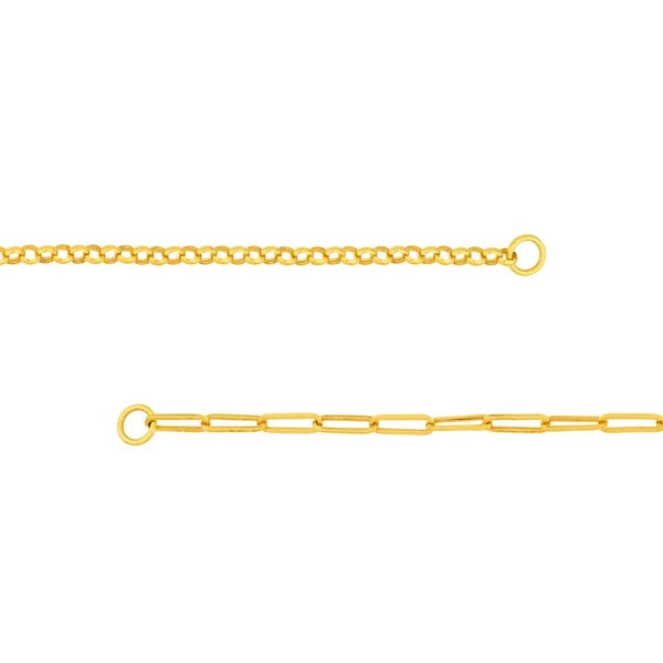 50/50 Paper Clip + Rolo Split Chain
