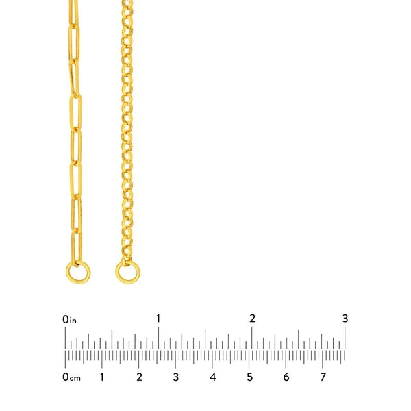50/50 Paper Clip + Rolo Split Chain