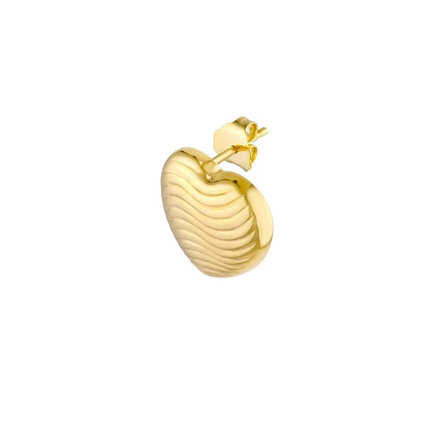 Heart Wave Pattern Stud Earrings
