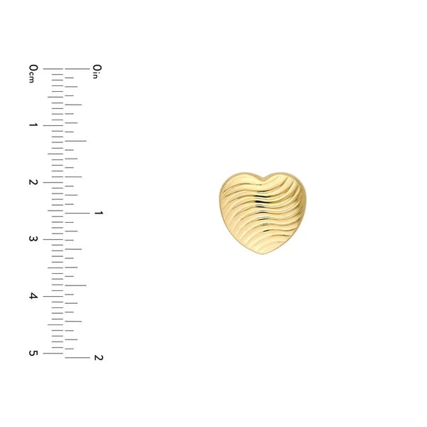 Heart Wave Pattern Stud Earrings