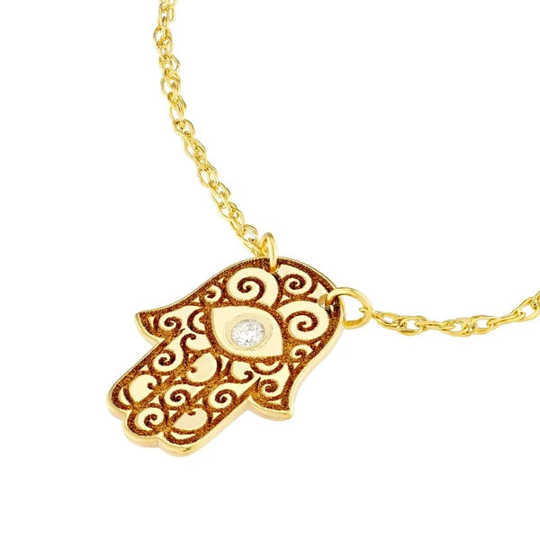 So You Diamond Hamsa Necklace