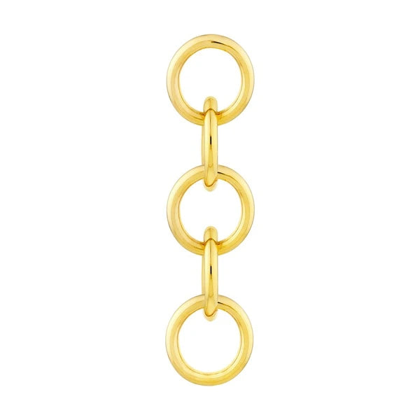 Round Endless Link Dangle Earrings