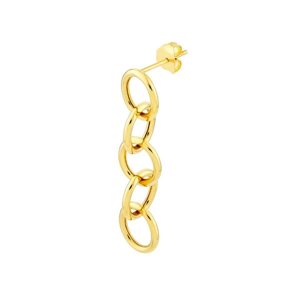 Round Endless Link Dangle Earrings