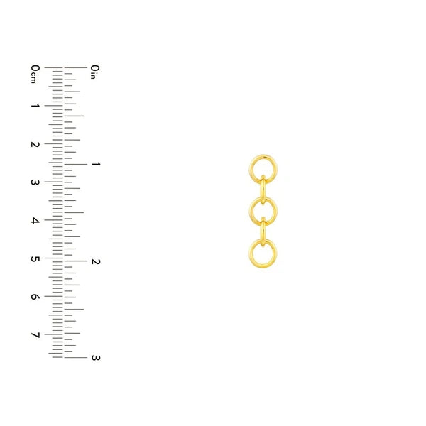 Round Endless Link Dangle Earrings