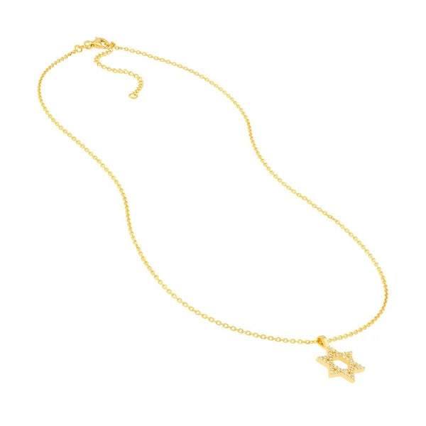 1/4tcw Diamond Star of David Necklace