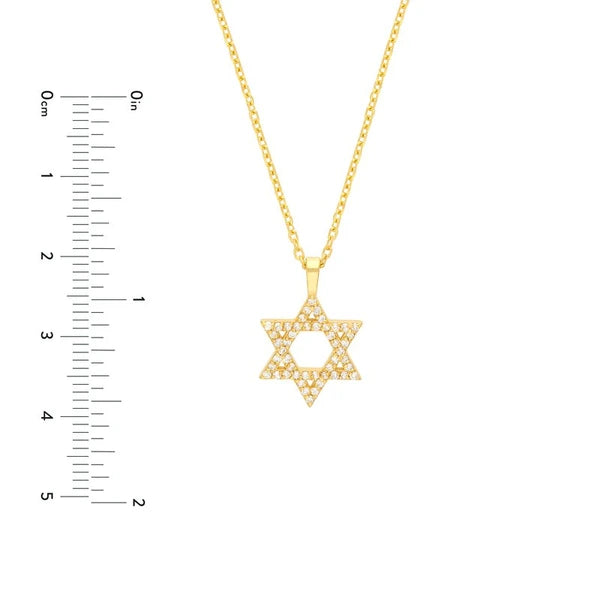 1/4tcw Diamond Star of David Necklace