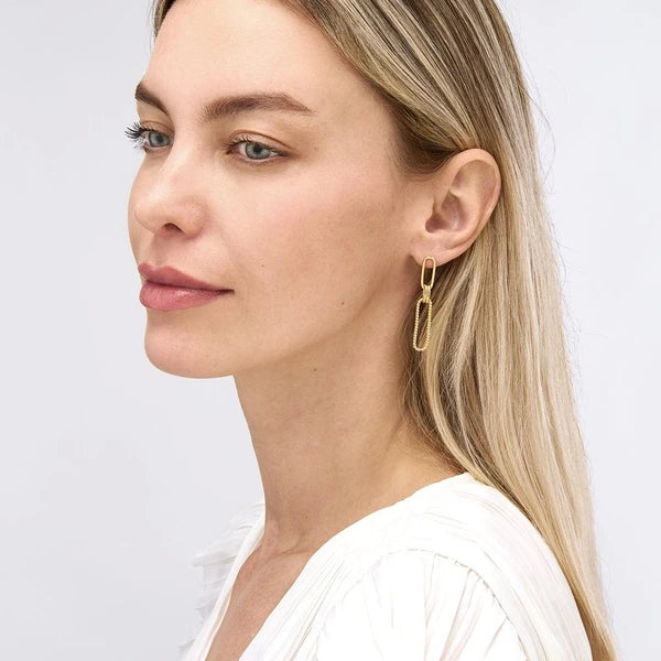 Polished and Twist Paper Clip Earrings