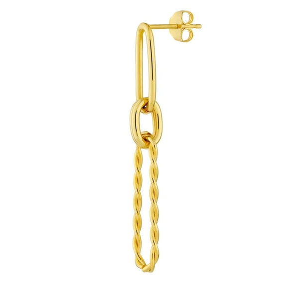 Polished and Twist Paper Clip Earrings