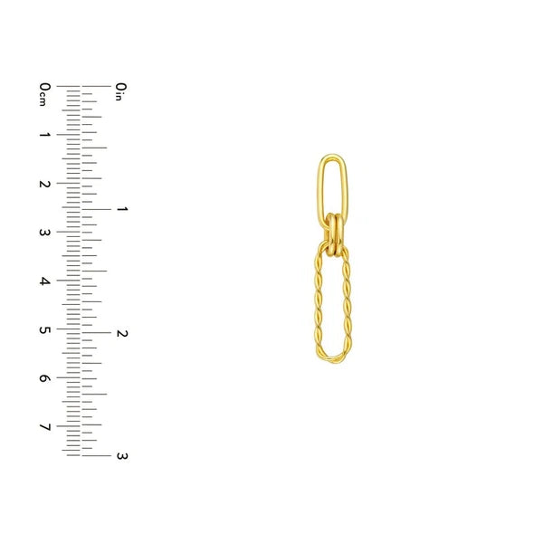 Polished and Twist Paper Clip Earrings