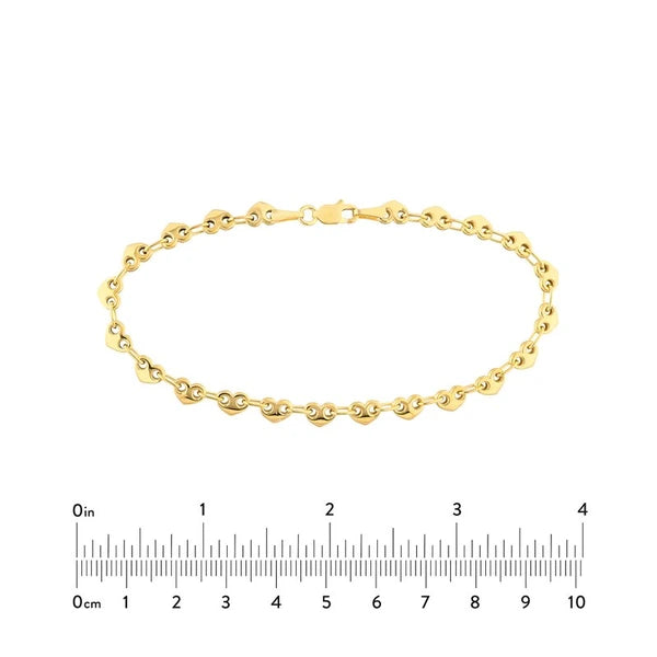 Solid Small Heart Link Chain